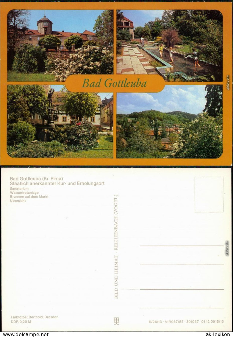 Bad Gottleuba-Berggießhübel Sanatorium, Wassertretanlage,   1985 - Bad Gottleuba-Berggiesshübel