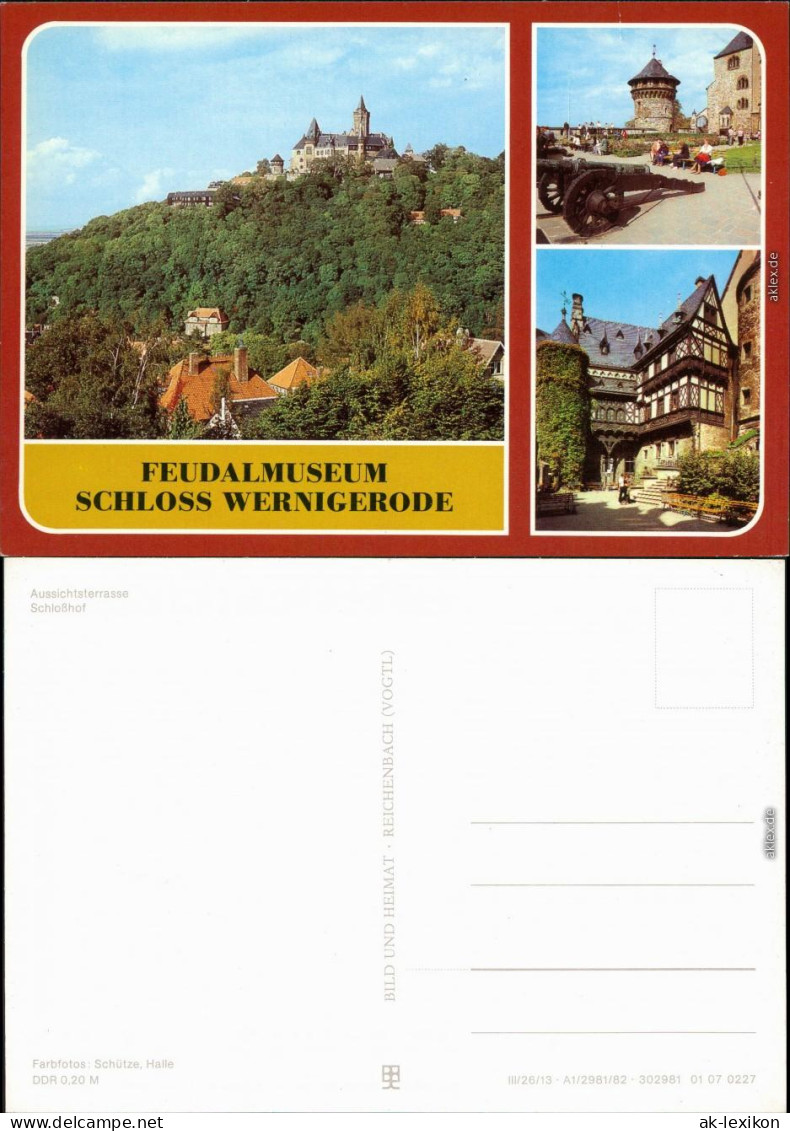 Wernigerode Aussichtsterrasse, Schlosshof 1982 - Autres & Non Classés