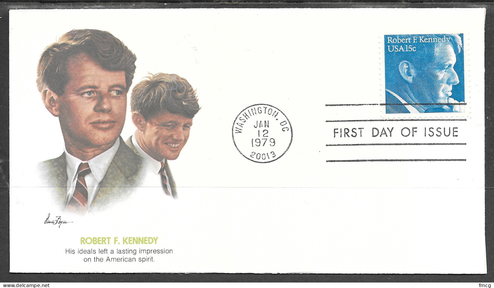 USA FDC Fleetwood Cachet, 1979 Robert Kennedy - 1971-1980