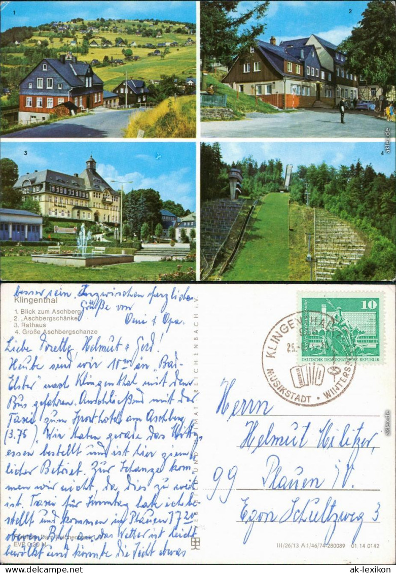 Klingenthal Aschberg "Aschbergschänke"   Rathaus 4. Große Aschbergschanze 1974 - Klingenthal