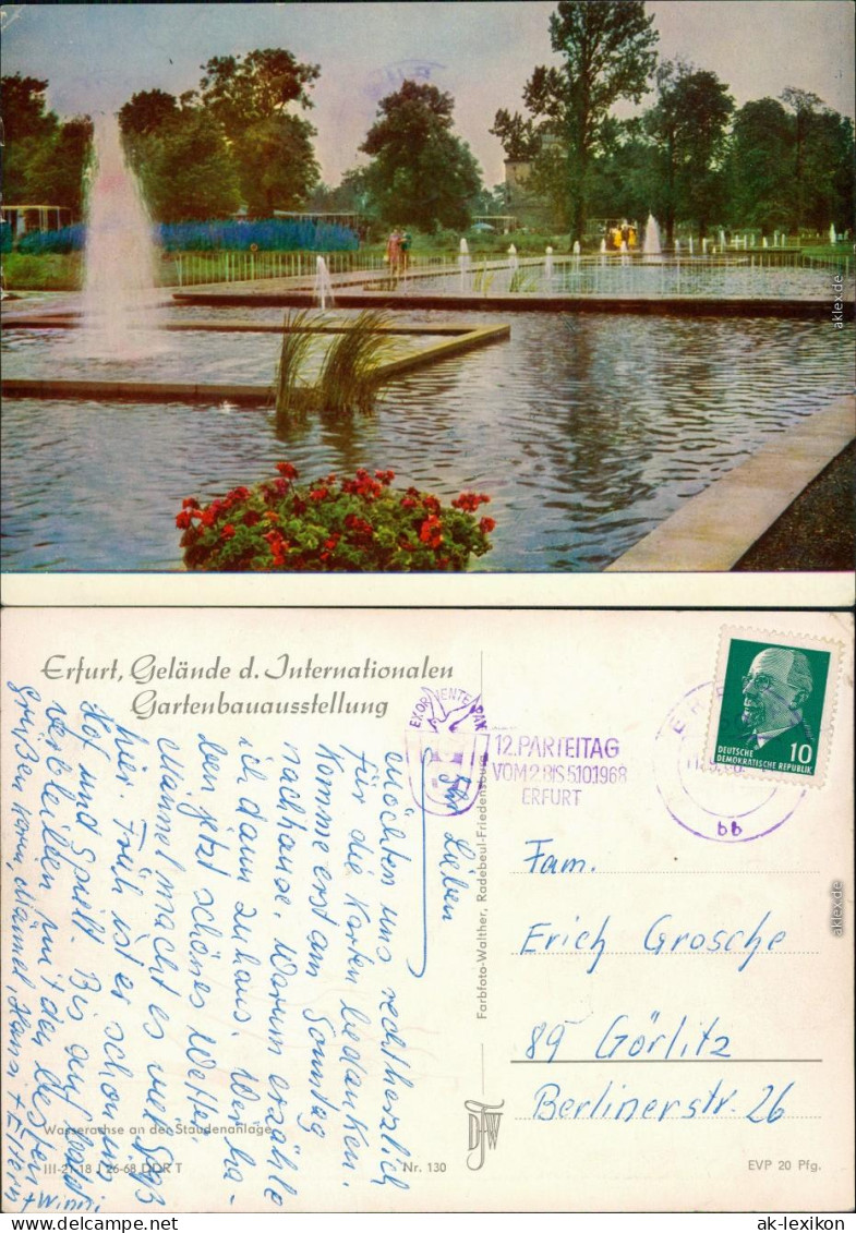 Erfurt Internationale Gartenbauausstellung Der DDR (IGA): Springbrunnen  X 1961 - Other & Unclassified