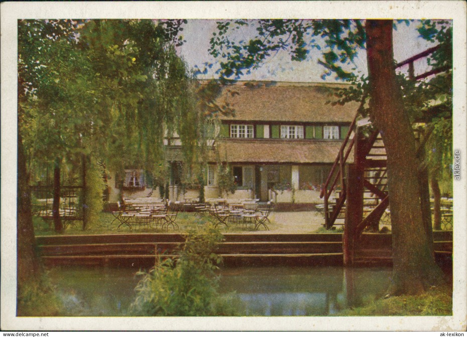 Lehde (Spreewald) Lübbenau (Spreewald) Lědy Lubnjow Cafe Venedig 1957 - Luebbenau