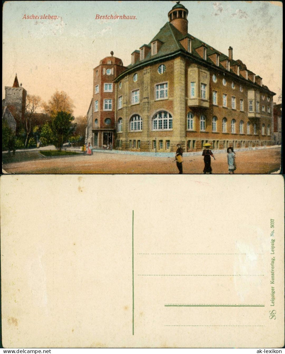 Ansichtskarte Aschersleben Straße, Bestehornhaus 1908 - Sonstige & Ohne Zuordnung