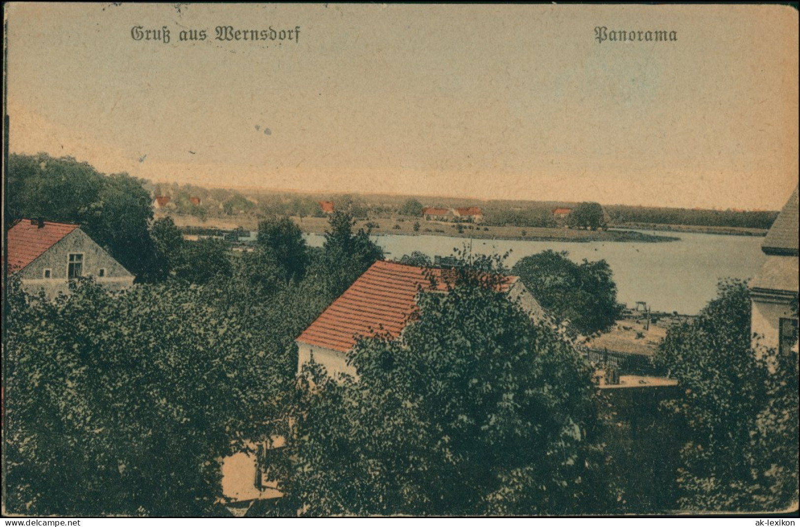 Ansichtskarte Wernsdorf-Königs Wusterhausen Stadtpartie 1919 - Koenigs-Wusterhausen