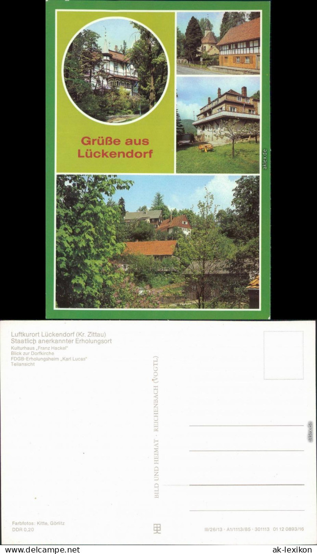 Lückendorf Oybin  FDGB-Erholungsheim "Karl Lucas", Teilansicht 1985 - Oybin