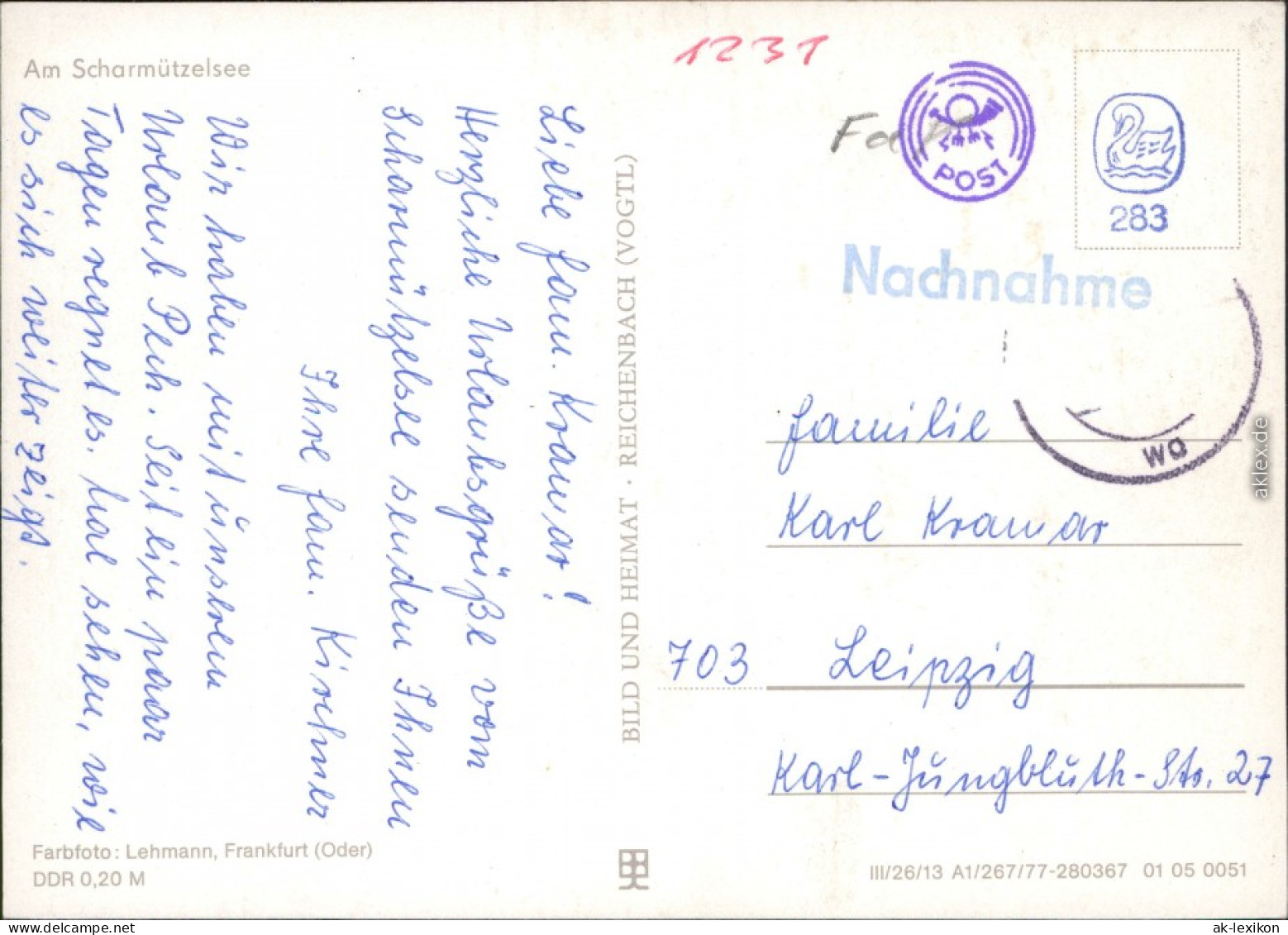 Diensdorf Radlow Scharmützelsee Ansichtskarte Bild Heimat 1977 - Other & Unclassified