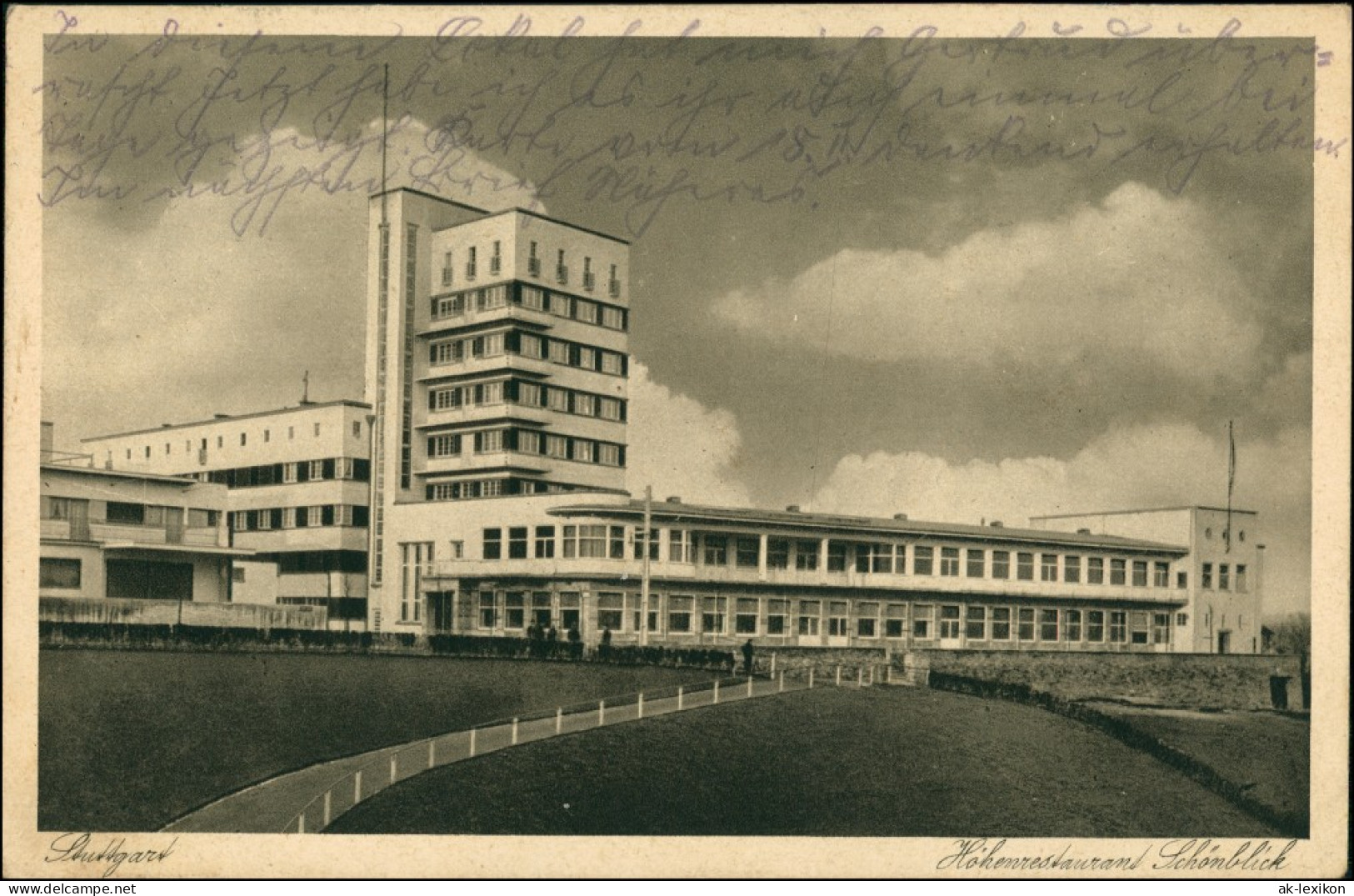 Ansichtskarte Stuttgart Höhenrestaurant Schönblick 1930 - Stuttgart