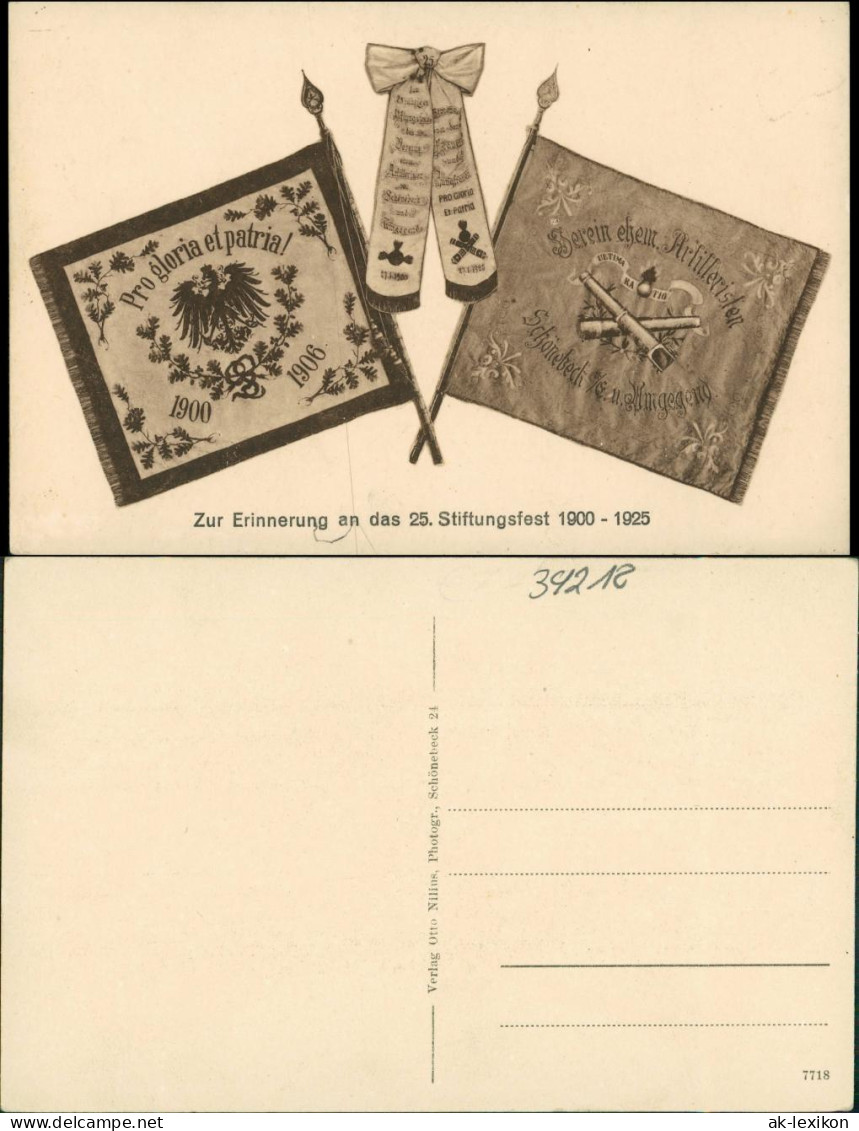 Ansichtskarte Schönebeck (Elbe) 25 Jubil Stiftungsfest Der Artilleristen 1925 - Other & Unclassified