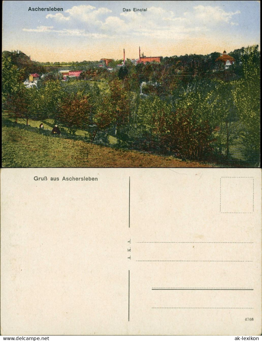 Ansichtskarte Aschersleben Einetal - Fabrikanlage 1913 - Other & Unclassified