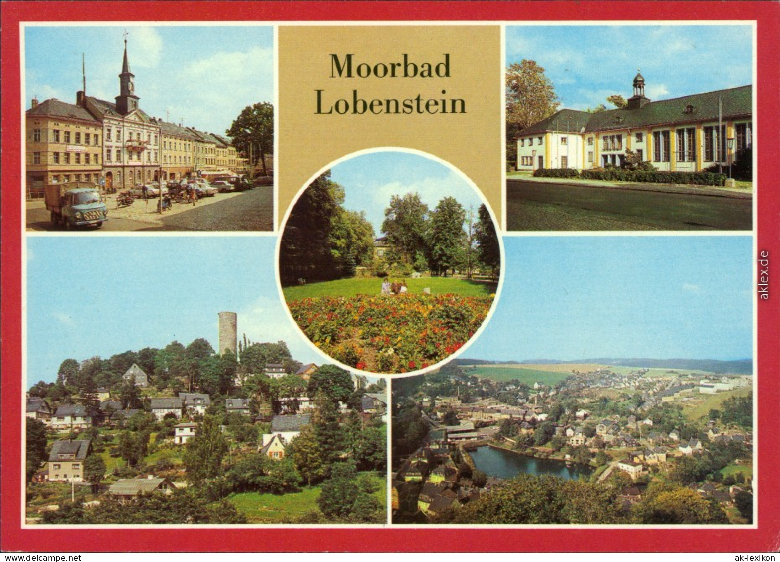 Lobenstein Markt, Kreiskulturhaus, Schloßberg, Kurpark, Übersicht 1983 - Other & Unclassified