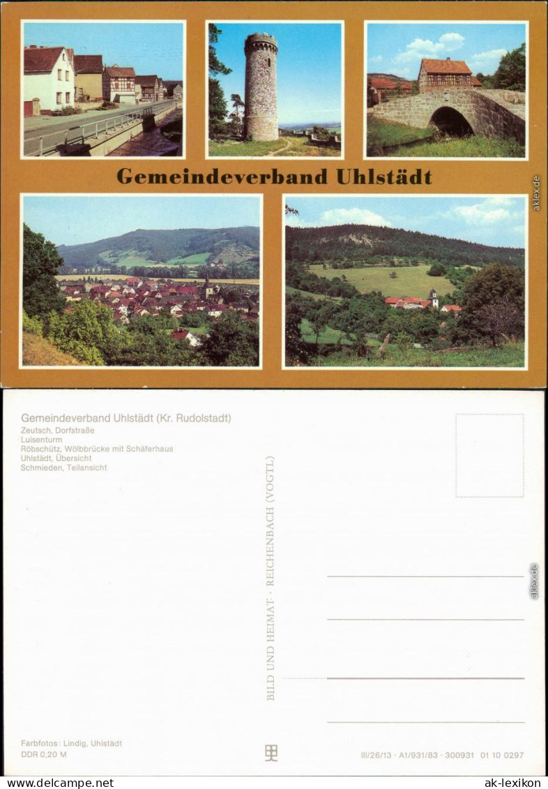 Uhlstädt Kirchhasel Zeutsch: Dorfstraße, Luisenturm Bild Heimat    1983 - Andere & Zonder Classificatie
