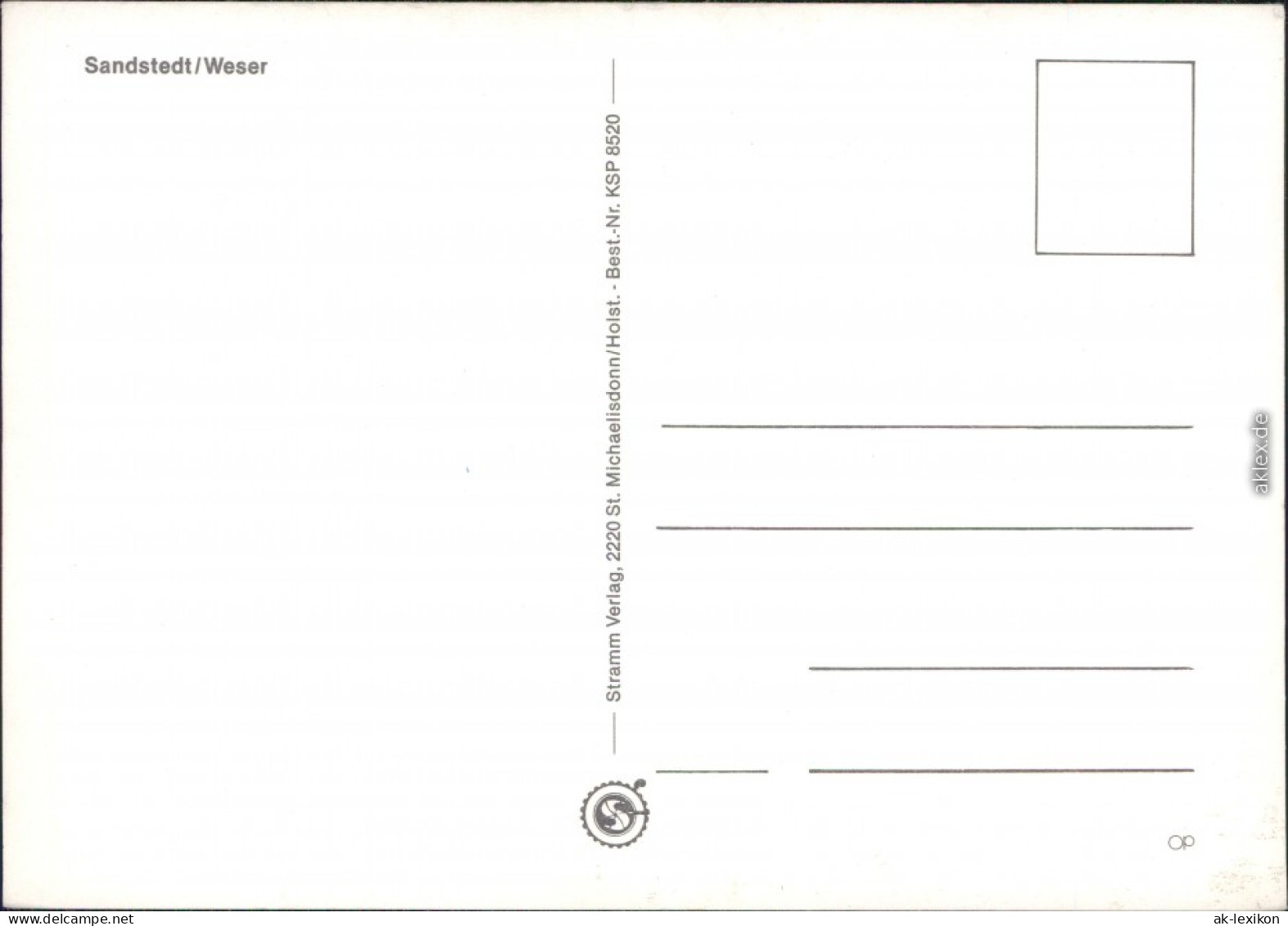 Sandstedt  See Mit Motorboot, Campingplatz, Wohngartensiedlung, Kirche 1992 - Autres & Non Classés