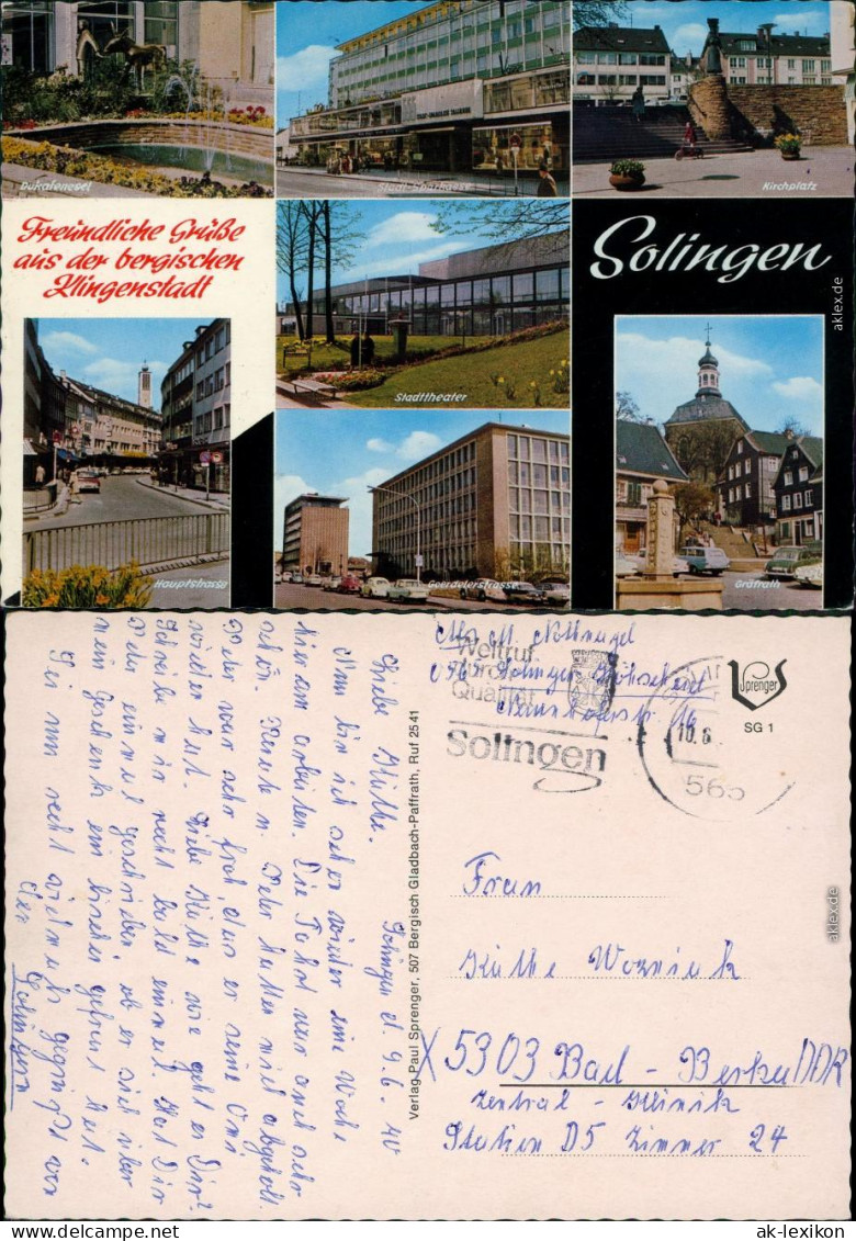 Solingen Dukatenesel, Sparkasse, Kirchplatz Hauptstraße, Goerdelerstraße,  1974 - Solingen