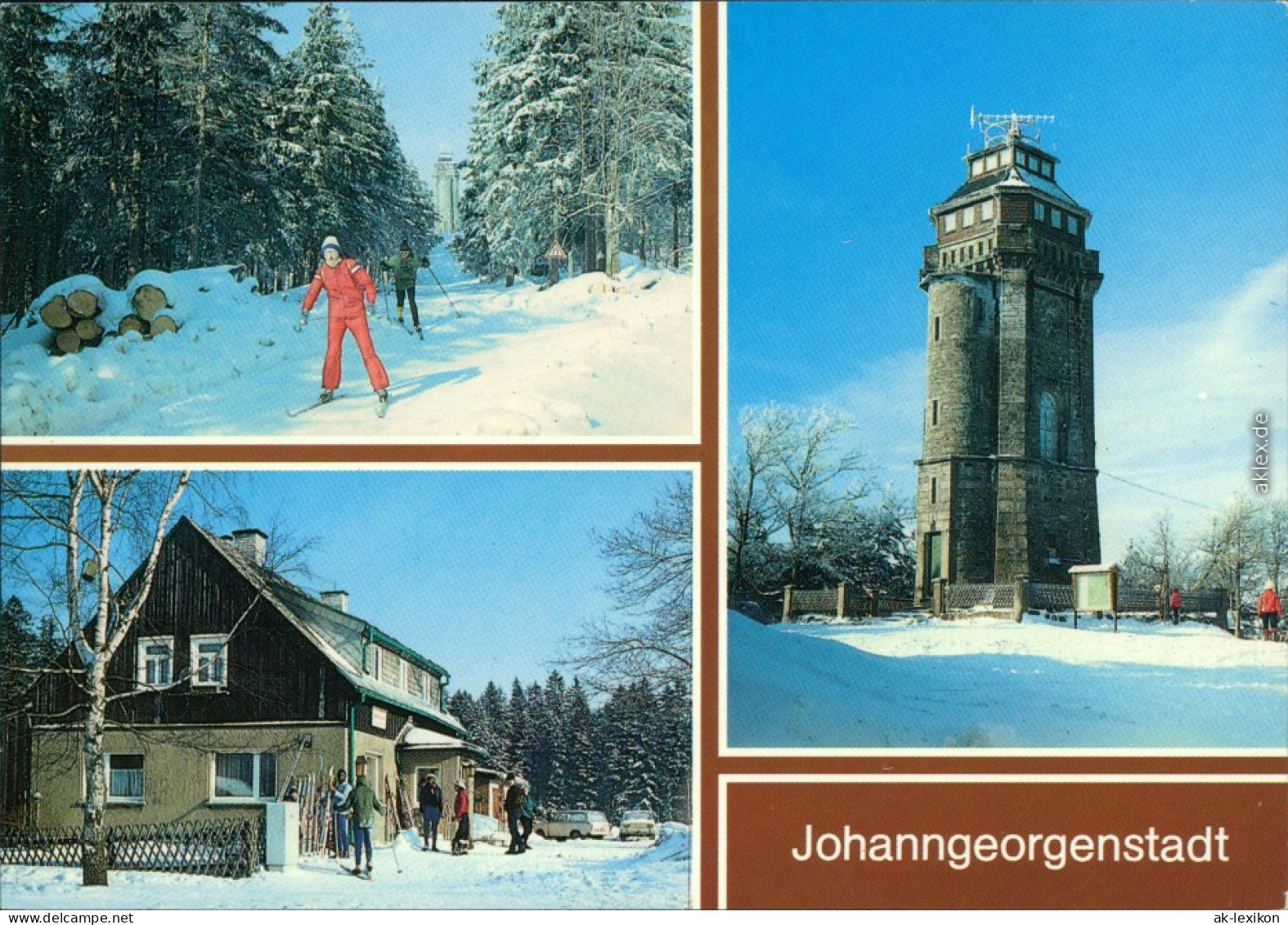 Johanngeorgenstadt Am Auersberg, Gaststätte "Sauschwemme", Aussichtsturm 1987 - Johanngeorgenstadt