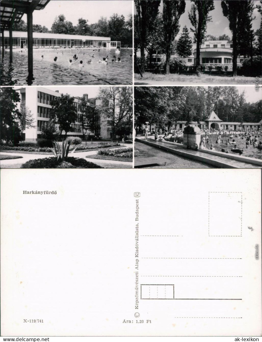 Harkány Schwimmbad, Hotel  - 4 Bild Magyar Köztársaság  1965 - Hungary