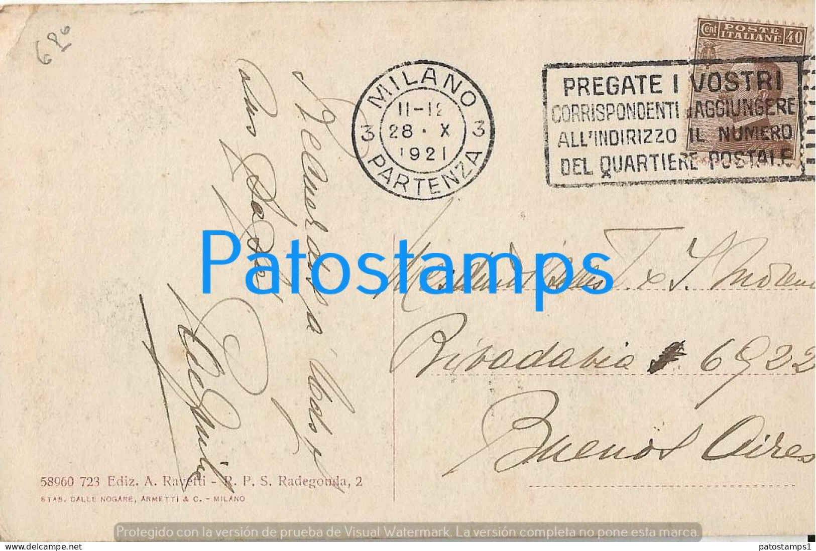 228681 ITALY MILANO MILAN LOMBARDIA STREET VITTORIO EMANUELE & RAILROAD CIRCULATED TO ARGENTINA POSTAL POSTCARD - Autres & Non Classés