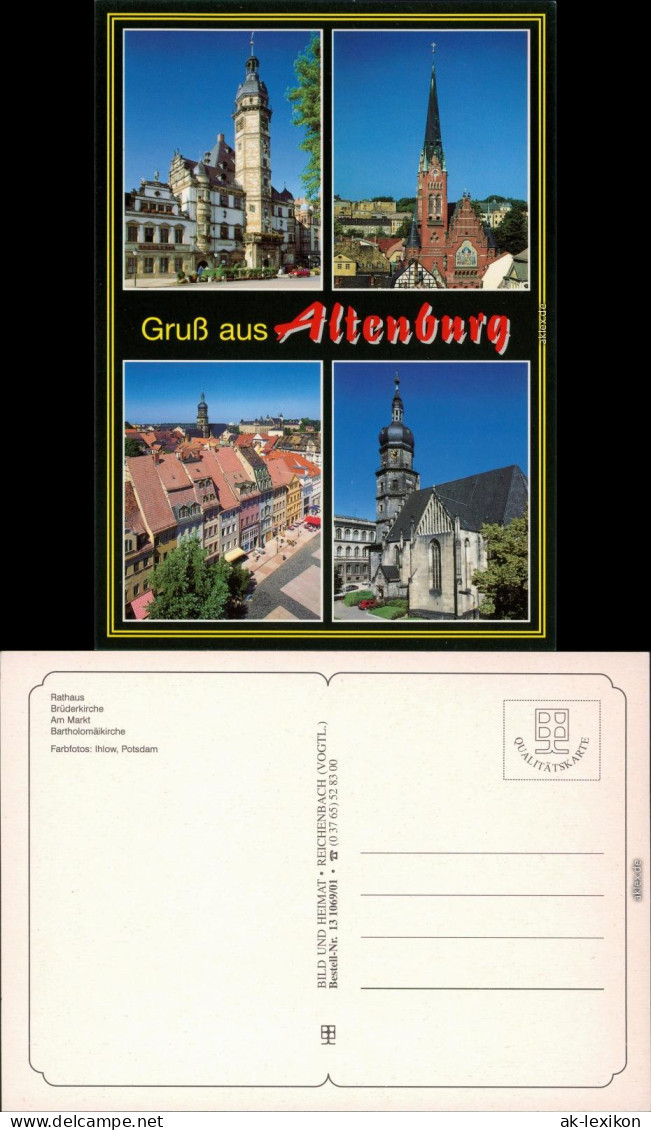 Altenburg Rathaus, Brüderkirche, Am Markt, Bartholomäikirche 1995 - Andere & Zonder Classificatie