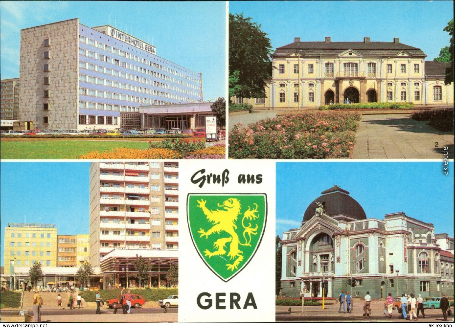 Gera Interhotel Gera Kunstgalerie Dr.-Rudolf-Breitscheid-Straße Bühnen  1980 - Gera