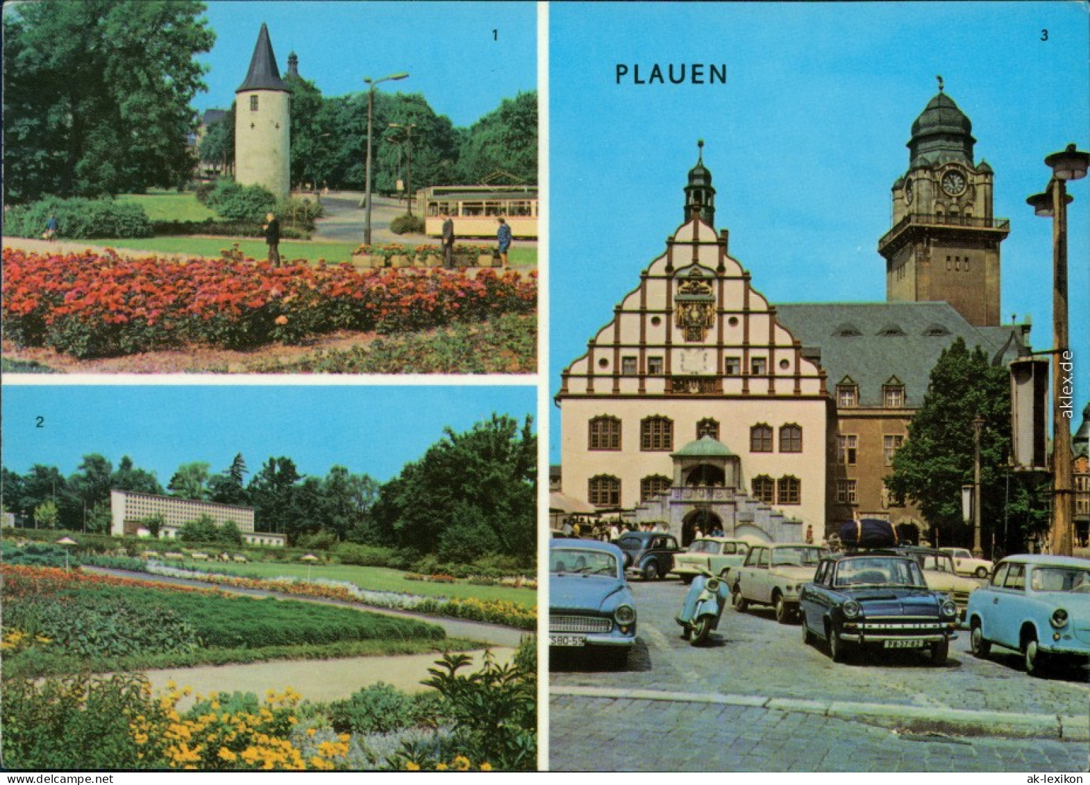 Plauen (Vogtland) 1. Nonnenturm Am Otto-Grotewohl-Platz  Parktheater   1972 - Plauen