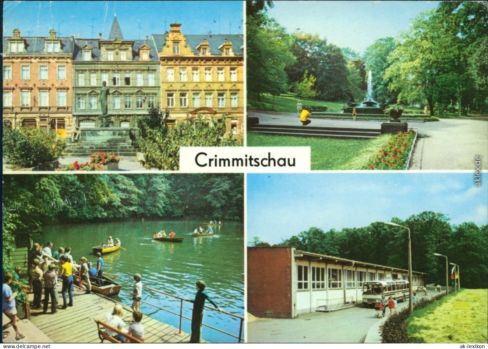 Crimmitschau Brunnen Am Markt, Friedenspark,  Sahnpark, Am Kunsteisstadion 1990 - Crimmitschau