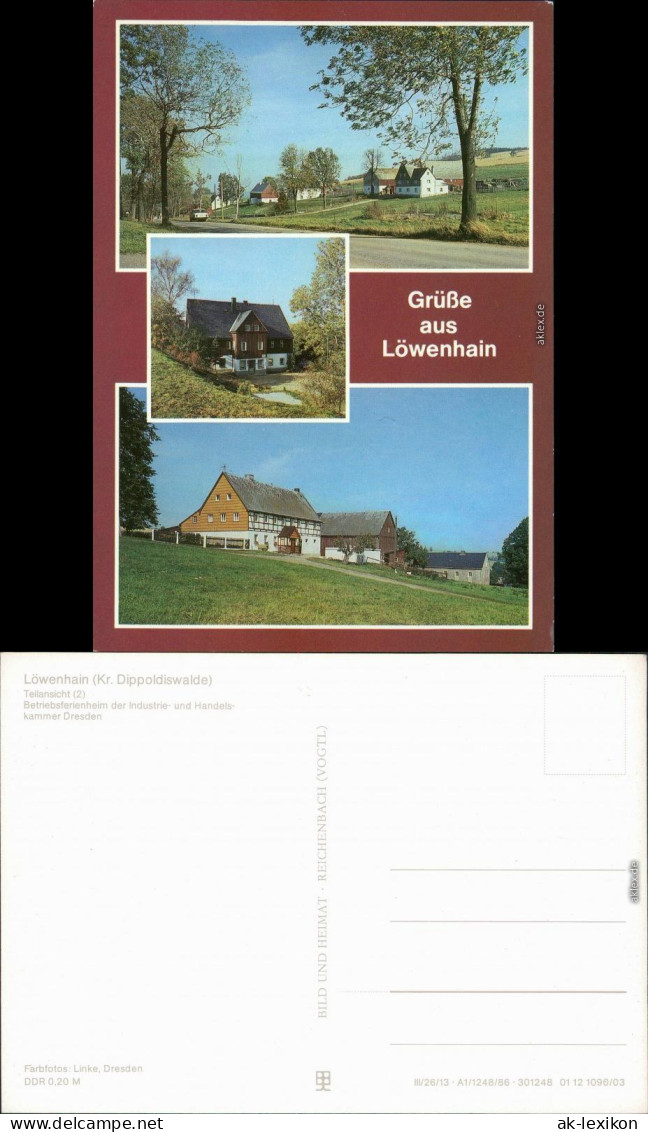 Löwenhain Altenberg (Erzgebirge)   Industrie- Und Handelskammer Dresden 1986 - Geising