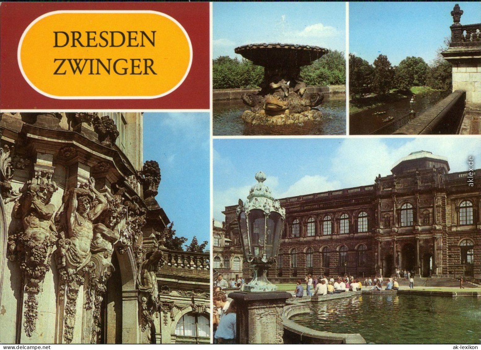 Altstadt Dresden Brunnen Am Wallpavillon, Blick Zum Zwingergraben,  1987 - Dresden