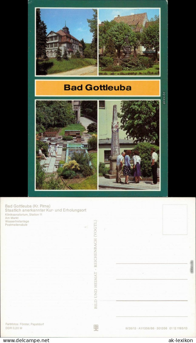 Bad Gottleuba Berggießhübel Kliniksanatorium - Station 11, Am Markt 1986 - Bad Gottleuba-Berggiesshübel
