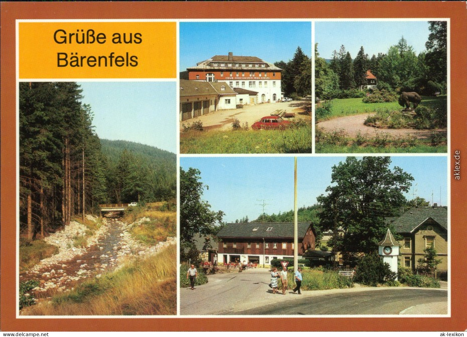 Bärenfels Altenberg (Erzgebirge) Brücke über Die   Ernst-Thälmann-Straße 1987 - Altenberg