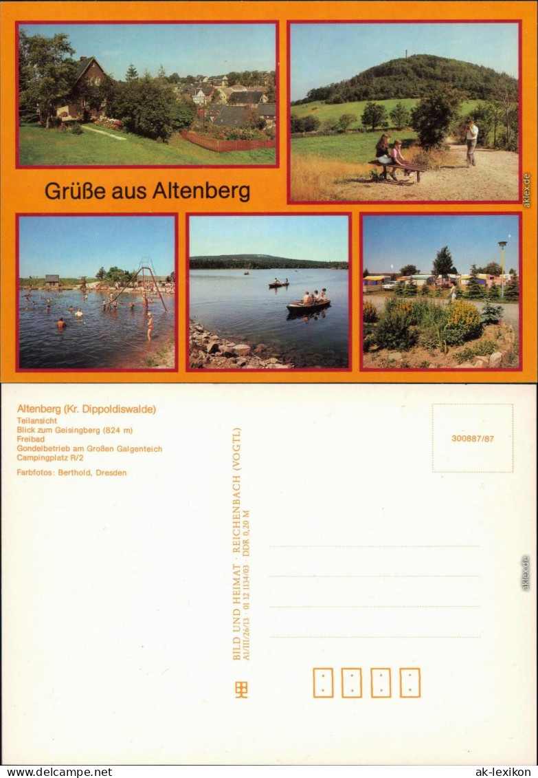 Altenberg (Erzgebirge)  (824 M), Freibad,  , Campingplatz R/2 1987 - Altenberg