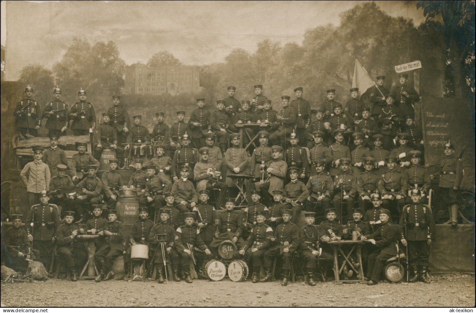 Ansichtskarte Stuttgart MIlitaria Gruppenfoto - Bier Reserve 1911 - Stuttgart