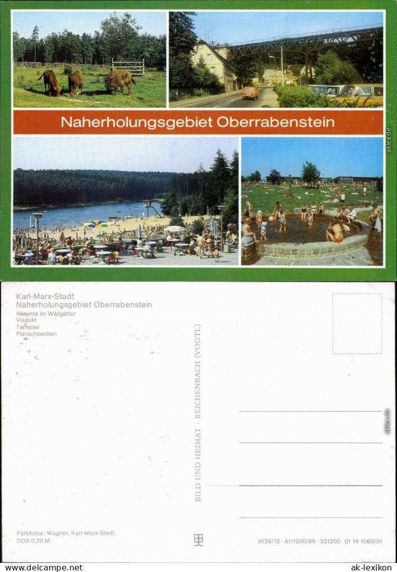 Rabenstein-Chemnitz Karl-Marx-Stadt Naherholungsgebiet Oberrabenstein 1986 - Chemnitz