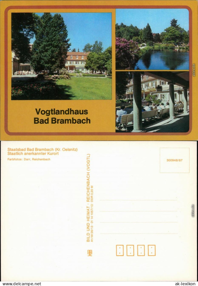 Ansichtskarte Bad Brambach Kurhotel "Vogtlandhaus" 1987 - Bad Brambach