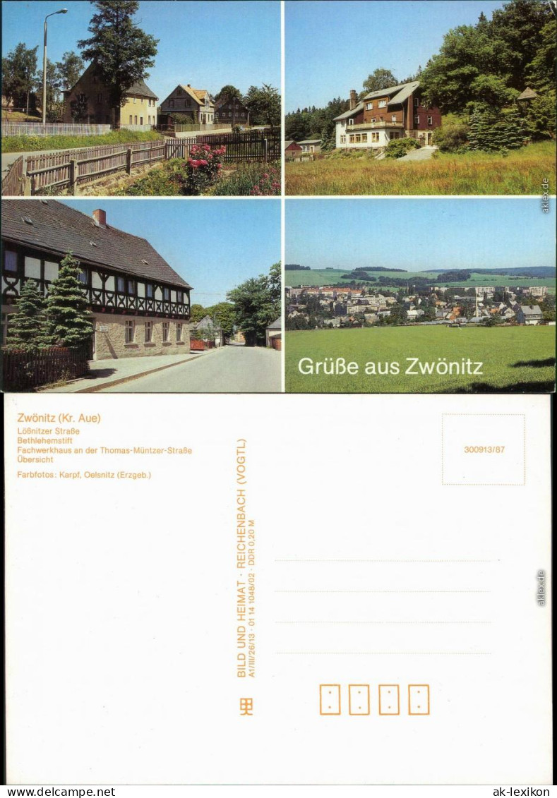 Zwönitz (Erzgebirge Lößnitzer Straße Fachwerkhaus  Thomas-Müntzer-Straße 1987 - Zwoenitz