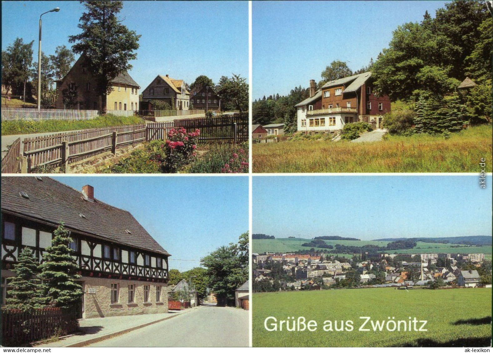 Zwönitz (Erzgebirge Lößnitzer Straße Fachwerkhaus  Thomas-Müntzer-Straße 1987 - Zwoenitz