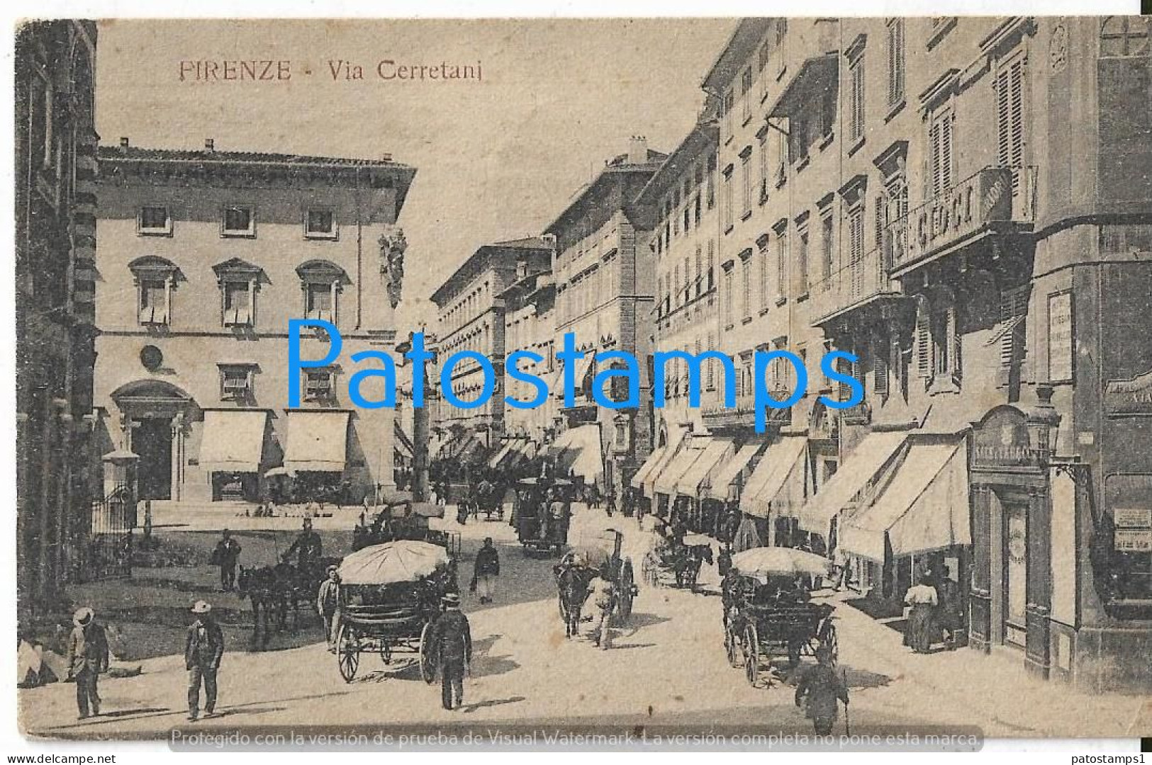 228682 ITALY FIRENZE TOSCANA VIA CERRETANI & TRAMWAY CIRCULATED TO ARGENTINA POSTAL POSTCARD - Autres & Non Classés