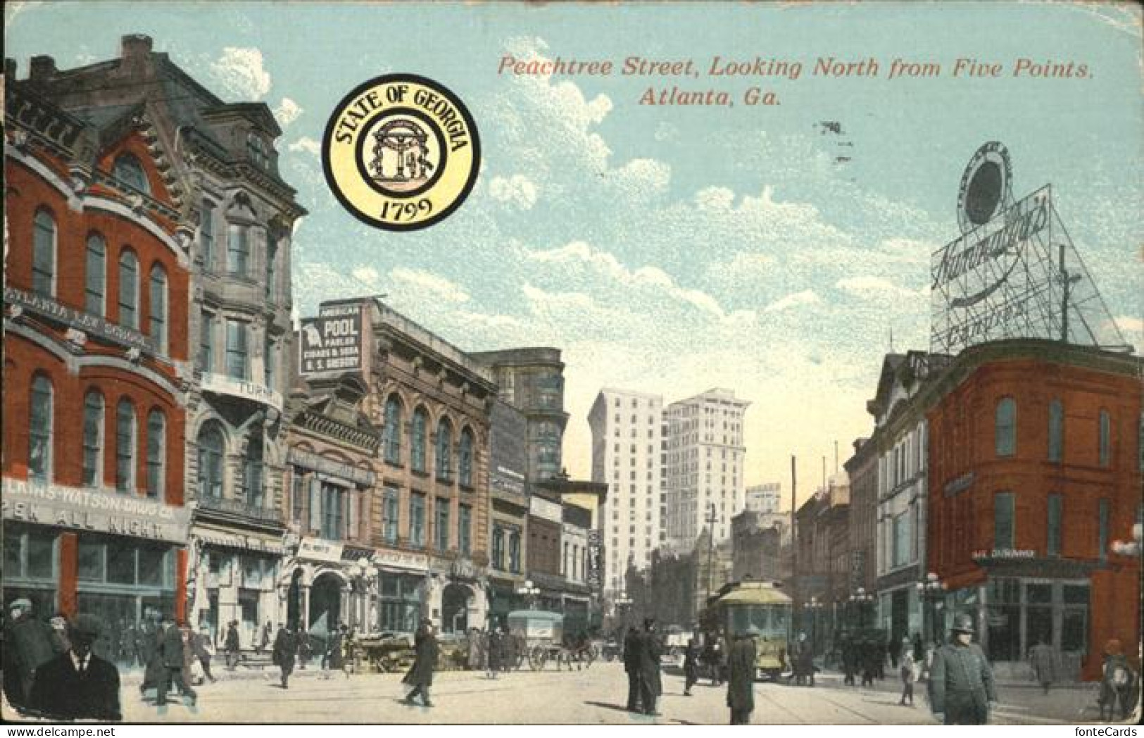 11491696 Atlanta_Georgia Peachtree Street Looking North From Five Points Tram - Andere & Zonder Classificatie