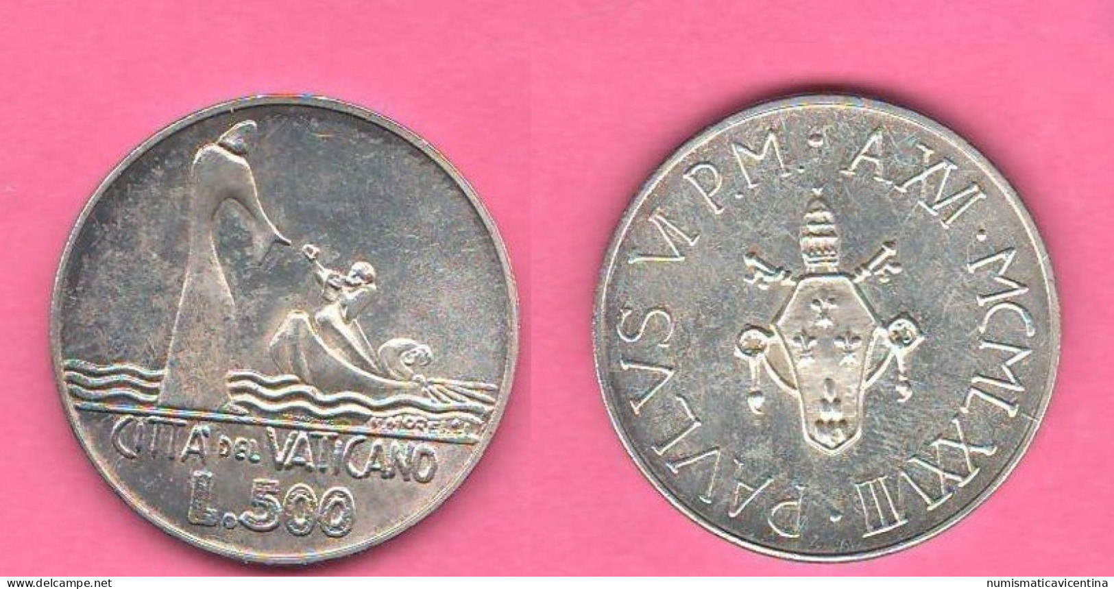 Vaticano 500 Lire 1978 Paolo VI° Anno XVI° Vatican City Silver Coin - Vaticano (Ciudad Del)