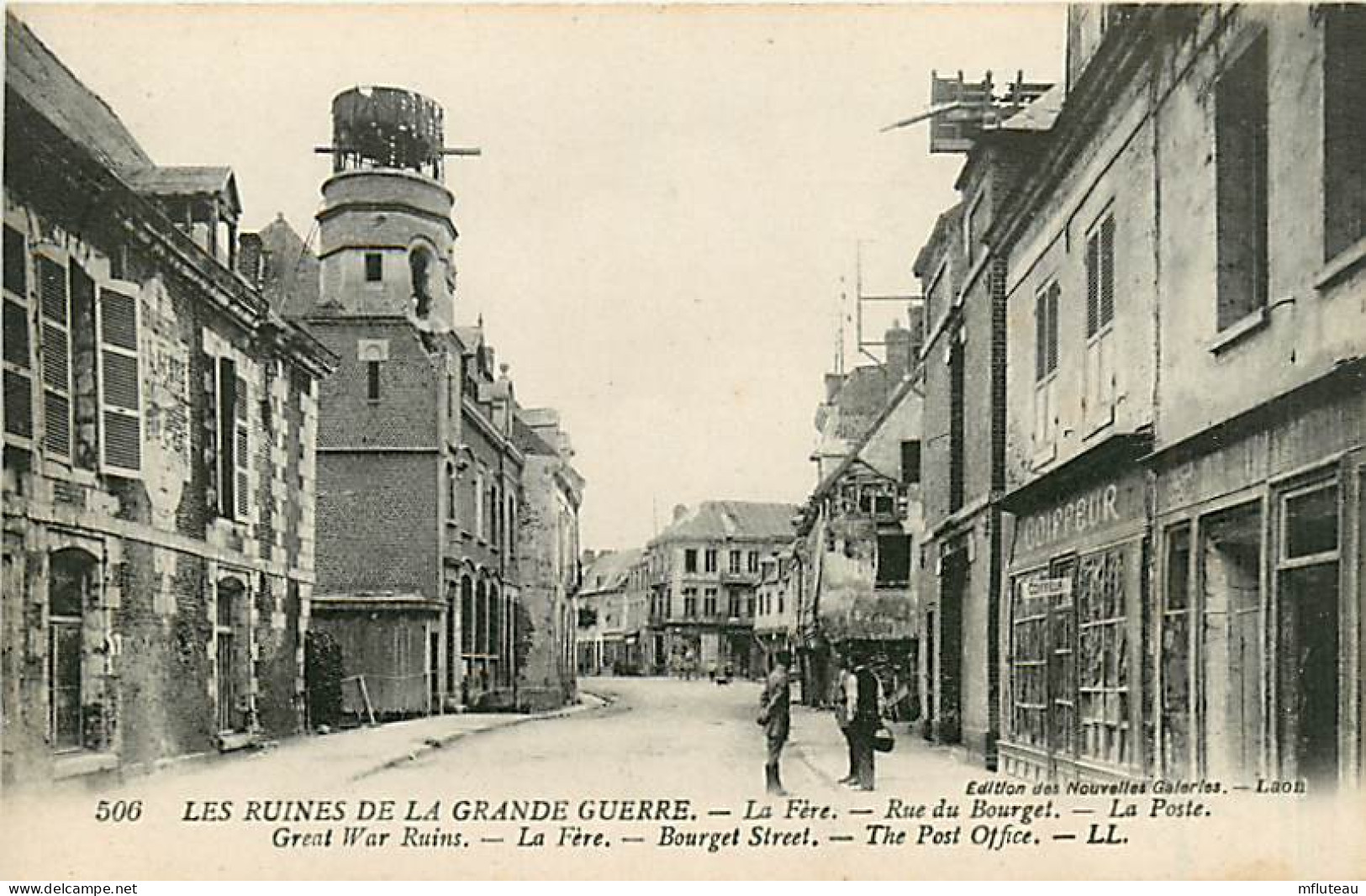 02* LA FERE Ruines Rue Du Bourget WW1   RL,0075 - Oorlog 1914-18