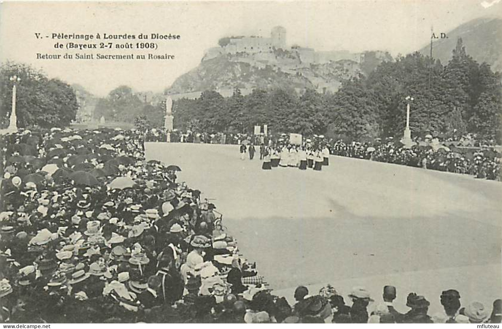 14* BAYEUX Pelerinage A Lourdes 1908  Retour Du Rosaire   RL,1087 - Bayeux