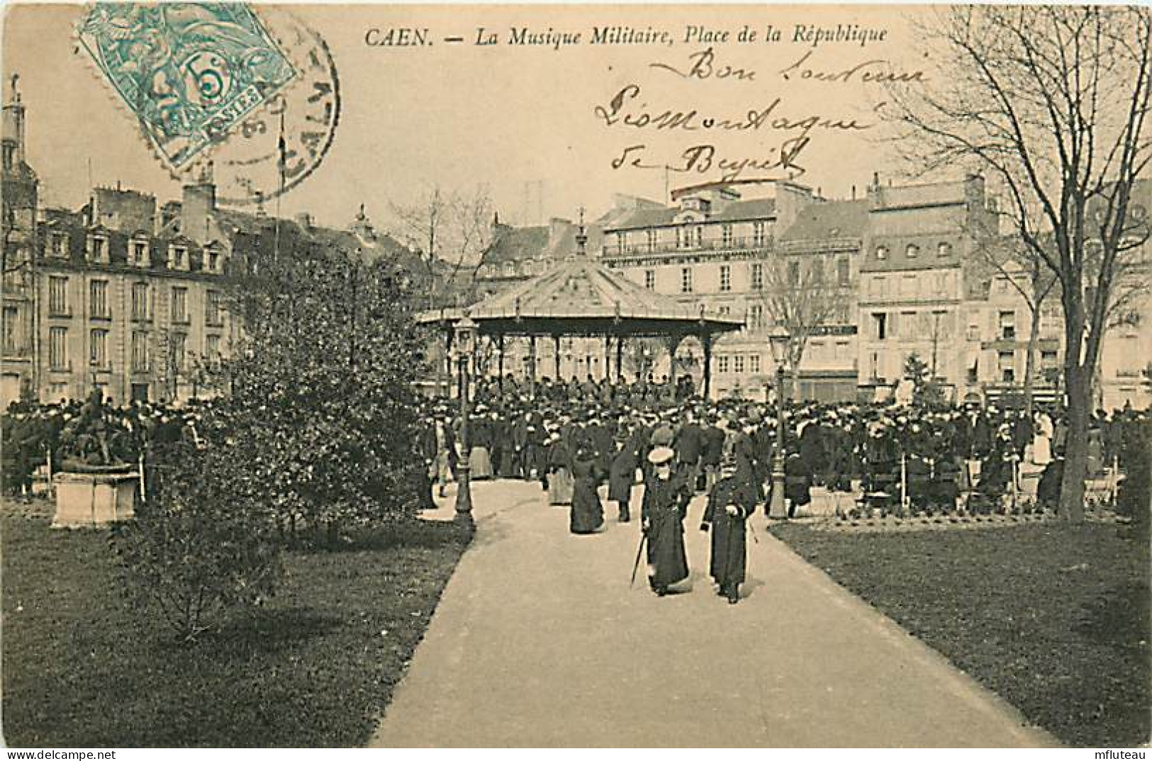 14* CAEN Musique Militaire Place Republique    RL,1069 - Caen