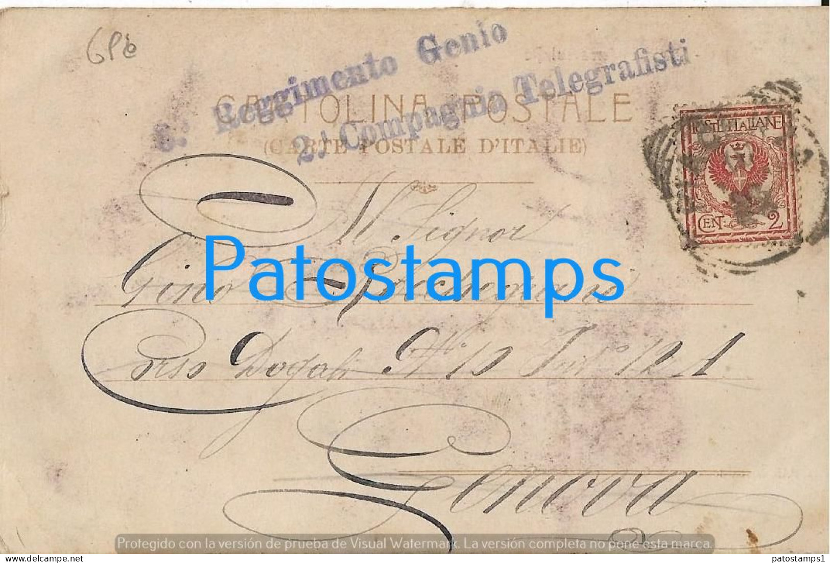 228685 ITALY PIACENZA BRIDGE RAILROAD CIRCULATED TO GENOVA POSTAL POSTCARD - Autres & Non Classés