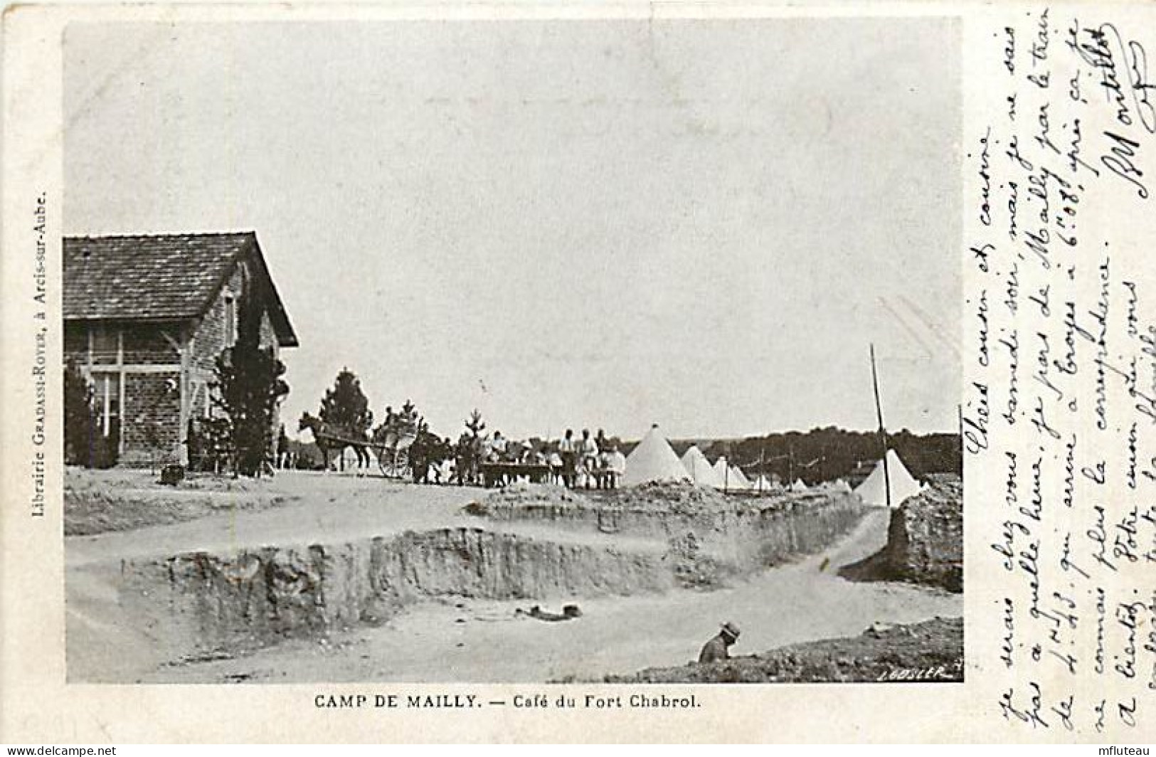 10* MAILLY LE CAMP Cafe Du Fort Chabrol   RL,0744 - Casernes