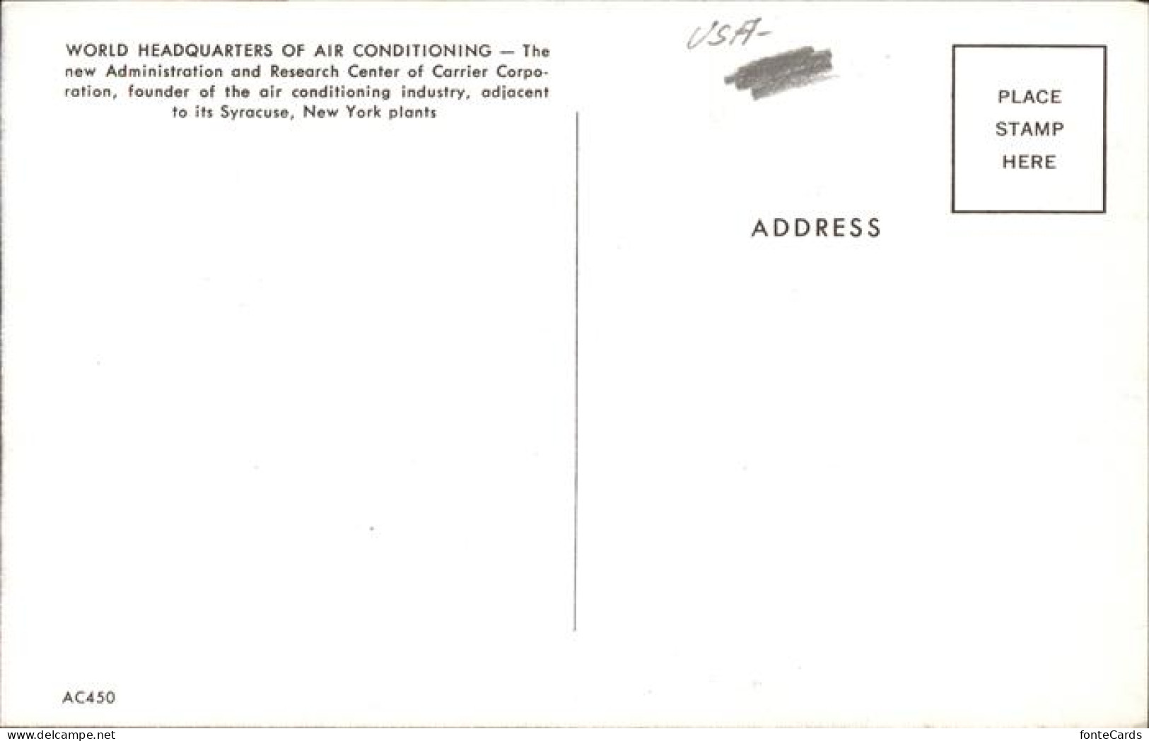 11491616 Syracuse_New_York World Headquarters Of Air Conditioning Administration - Autres & Non Classés