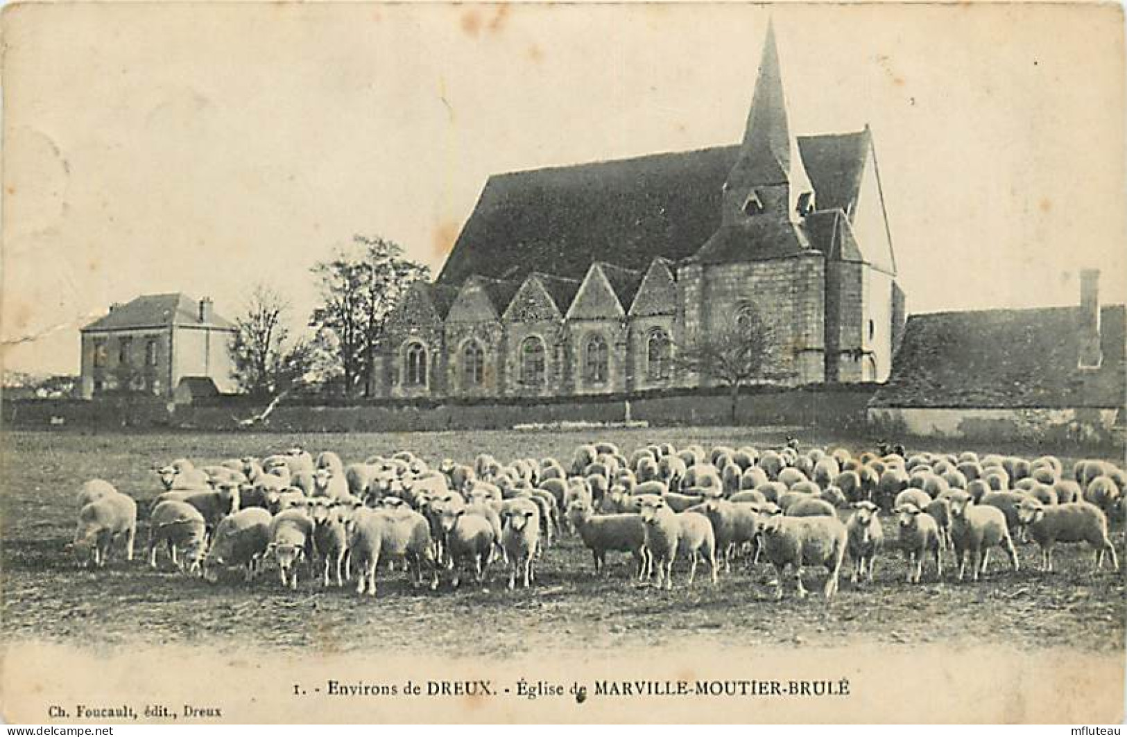 28* MARVILLE MOUTIER BRULE Eglise  Moutons       RL02,0691 - Sonstige & Ohne Zuordnung