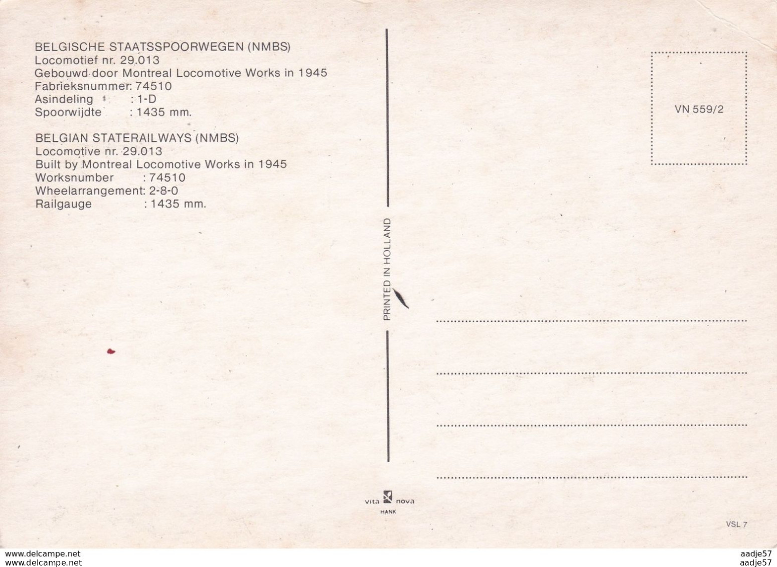 NMBS Belgie Loc Nr 29.013 - Trains