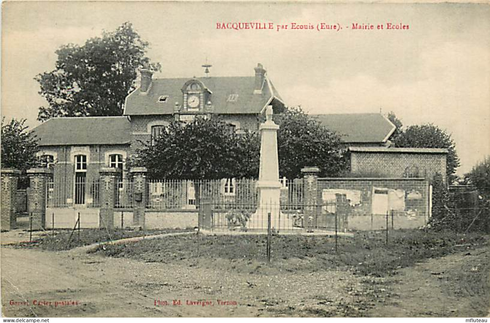 27* BACQUEVILLE Mairie  Ecole - Otros & Sin Clasificación
