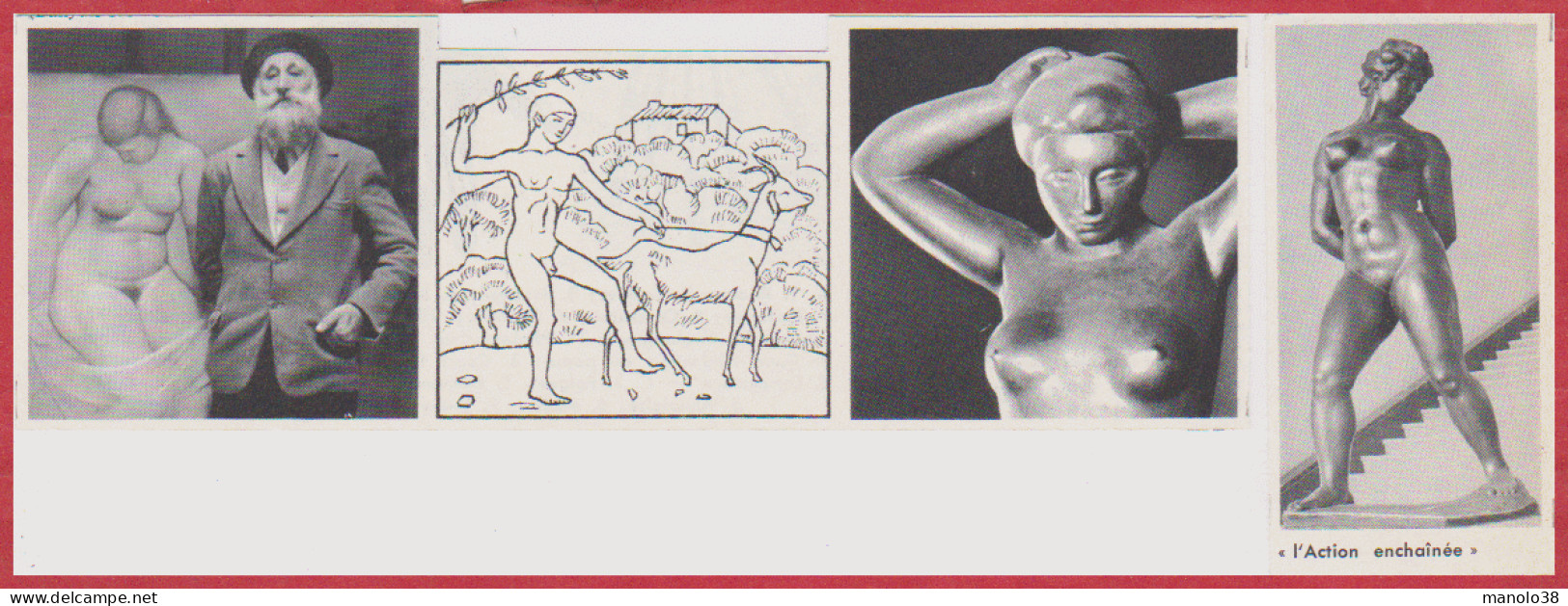 Aristide Maillol. Peintre Et Sculpteur. Portrait, Illustration Pour Les "Eglogues" De Virgile, Sculptures. Larousse 1960 - Historical Documents