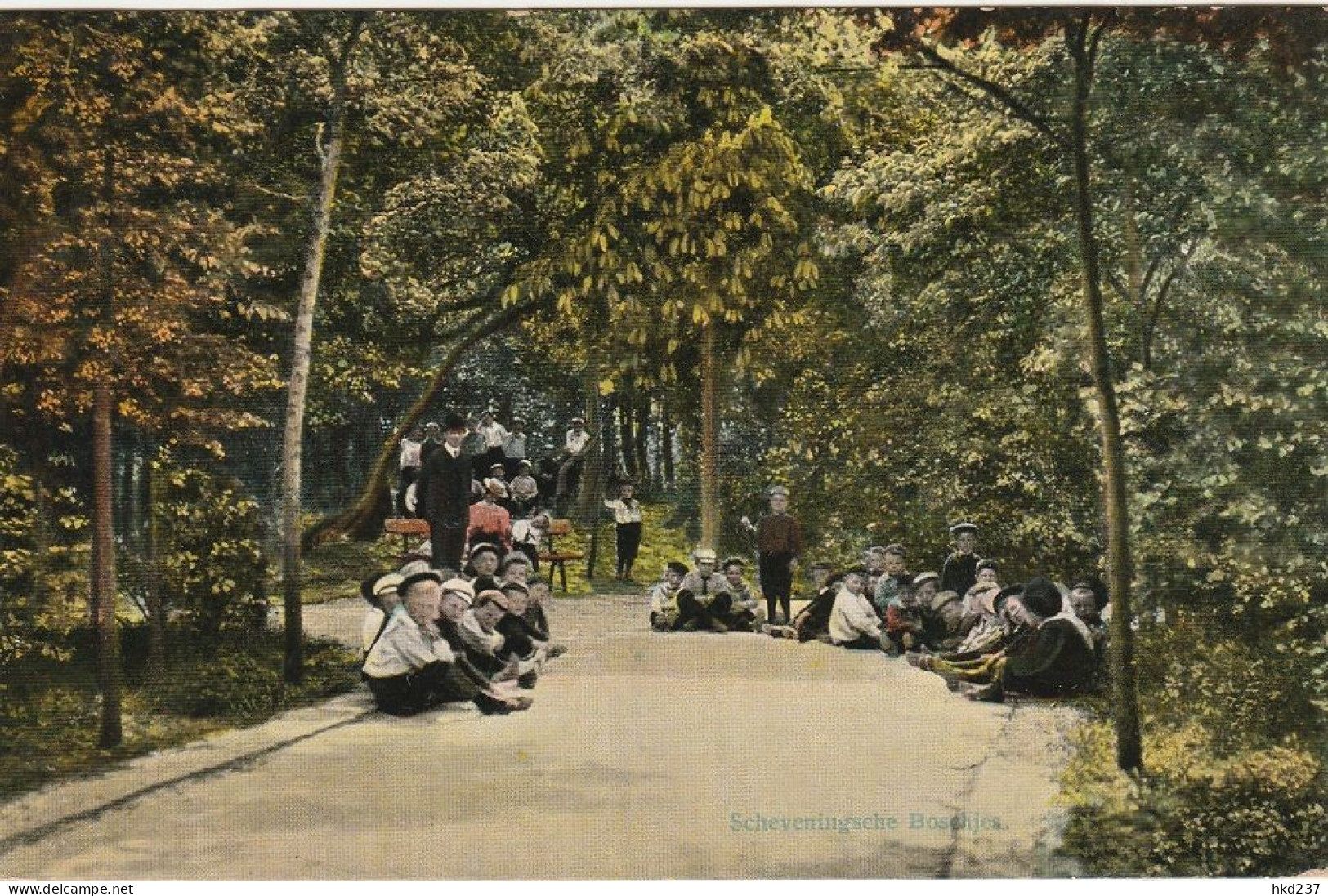 's-Gravenhage Scheveningsche Boschjes Levendig Schooljeugd Dagje Uit # 1910    4562 - Den Haag ('s-Gravenhage)