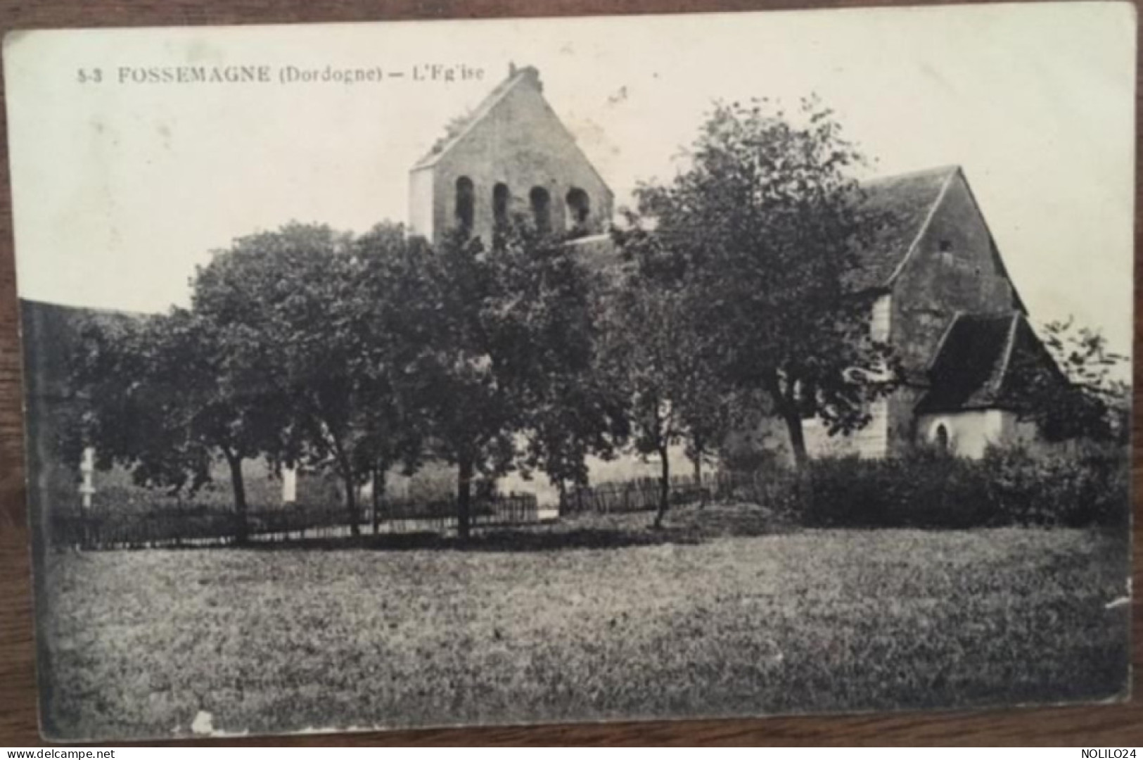 Cpa 24 Dordogne, FOSSEMAGNE, L'Eglise, éd M.B Périgueux?, Imp MT Limoges - Other & Unclassified