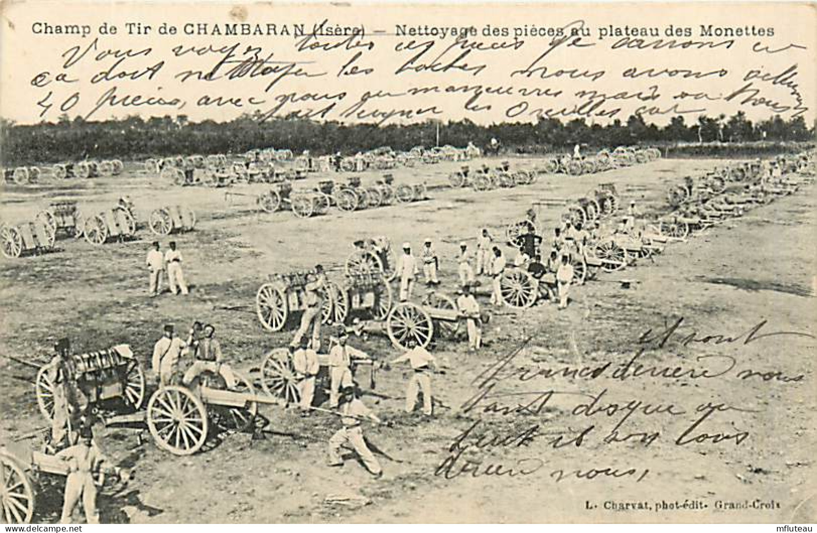 38* CHAMBARAN Champ De Tir Nettoyage Canons     RL03,0295 - Maniobras